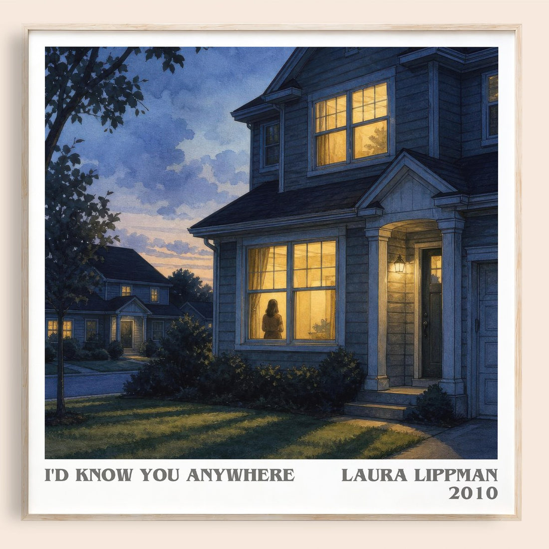 I'd Know You Anywhere literary book poster by Laura Lippman – framed literary art print