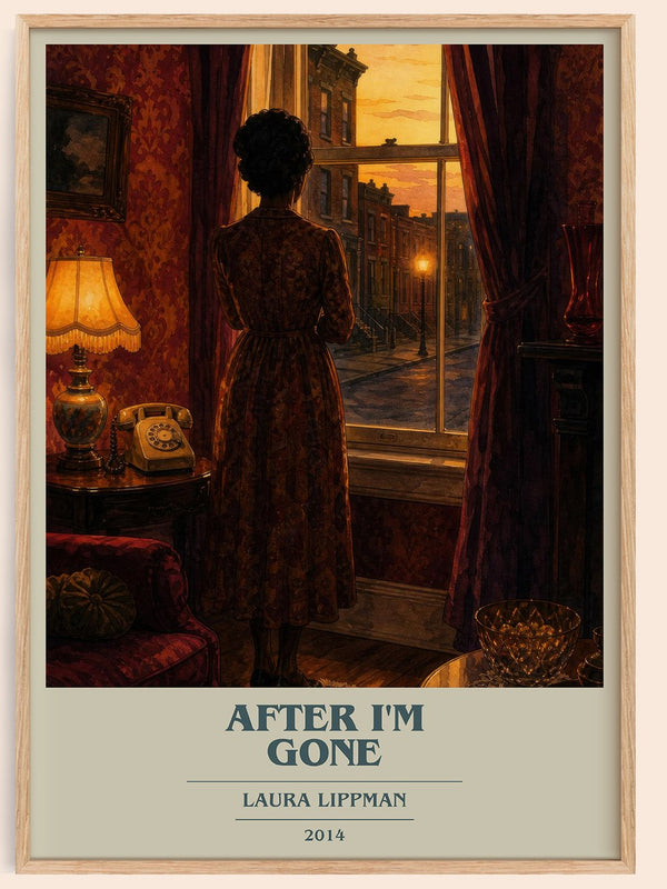 After I'm Gone book cover book poster by Laura Lippman – framed literary art print