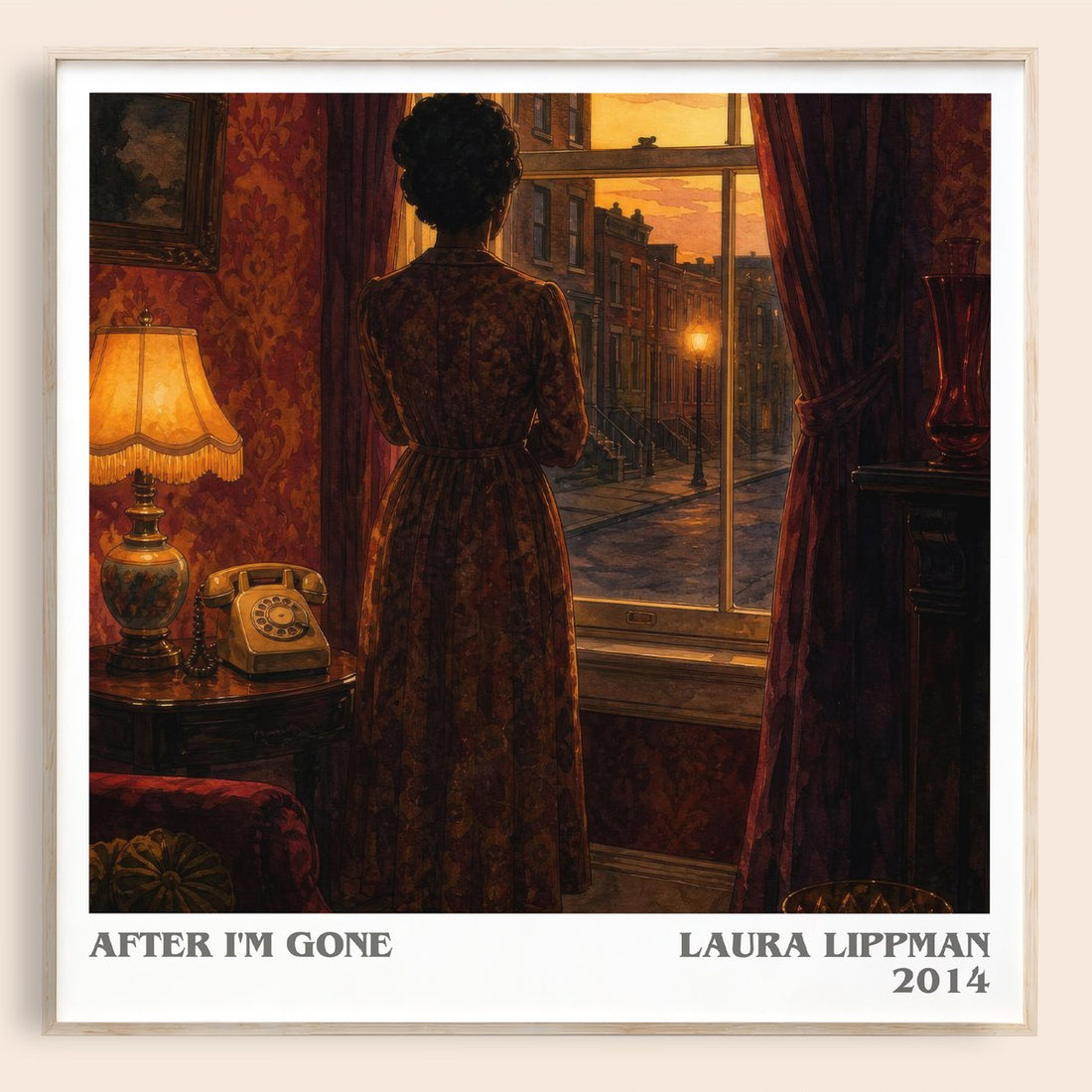 After I'm Gone literary book poster by Laura Lippman – framed literary art print