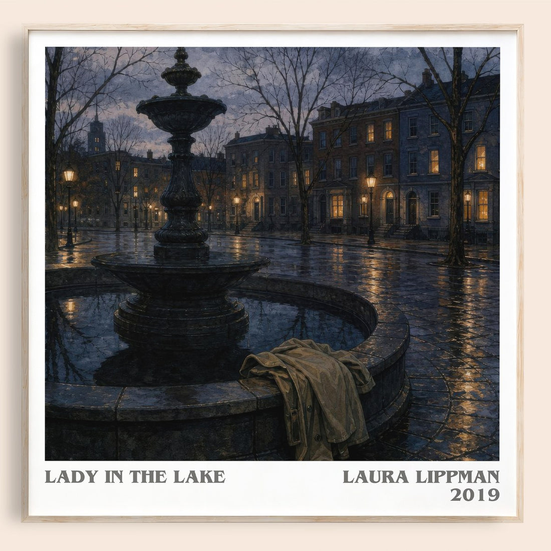 Lady in the Lake literary book poster by Laura Lippman – framed literary art print