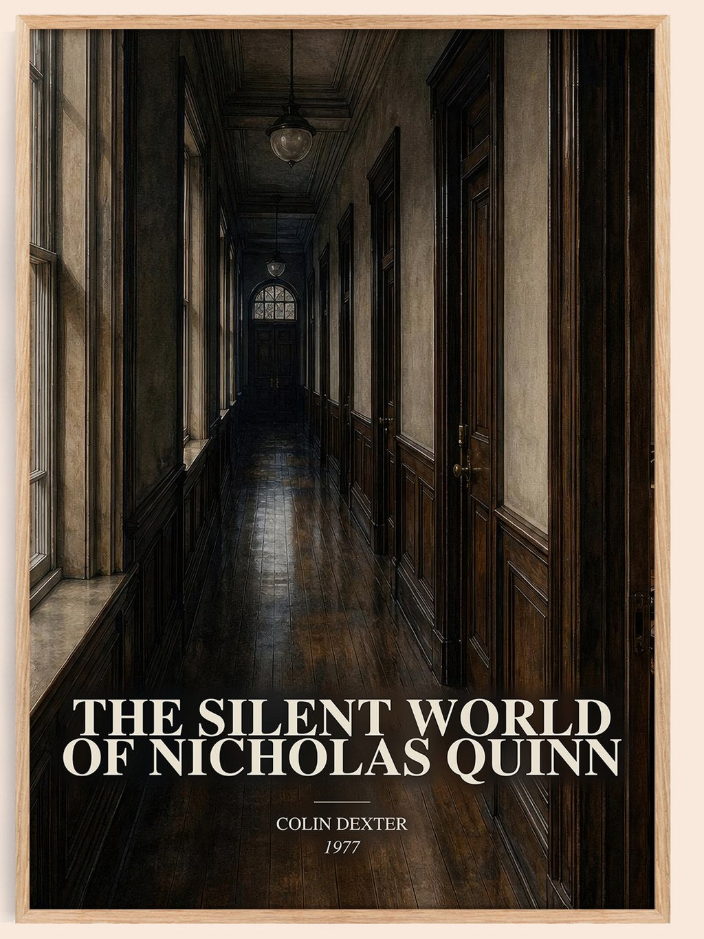 The Silent World of Nicholas Quinn watercolour book poster by Colin Dexter – framed literary art print