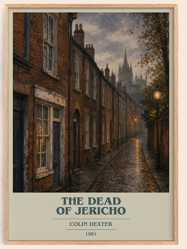 The Dead of Jericho book cover book poster by Colin Dexter – framed literary art print