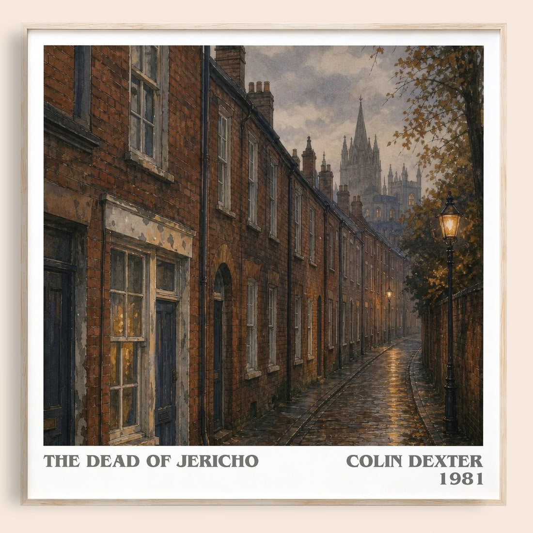 The Dead of Jericho literary book poster by Colin Dexter – framed literary art print