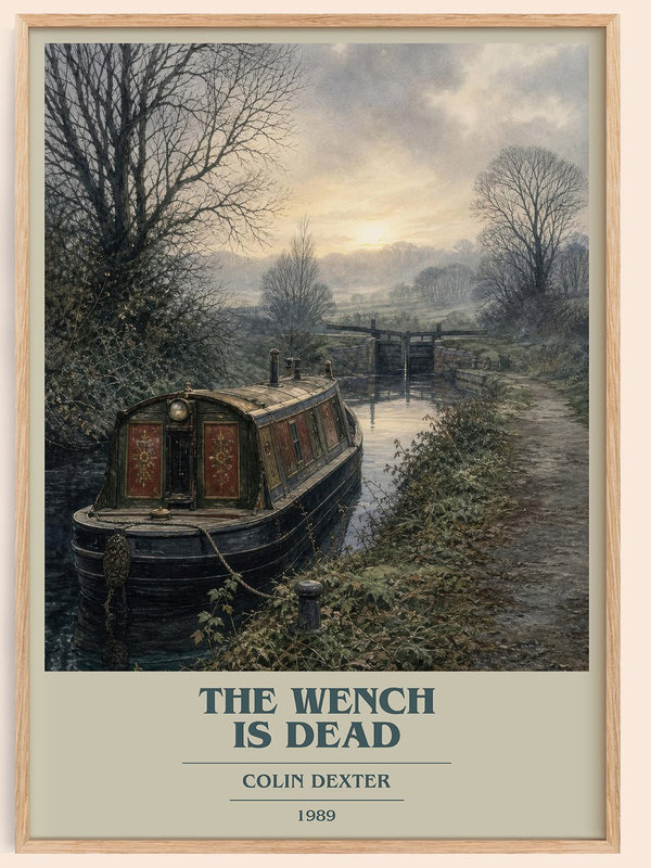 The Wench Is Dead book cover book poster by Colin Dexter – framed literary art print