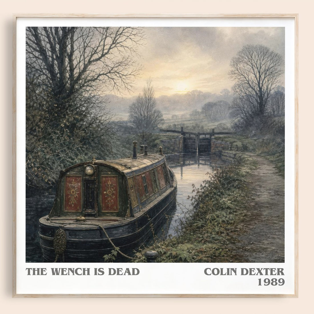 The Wench Is Dead literary book poster by Colin Dexter – framed literary art print