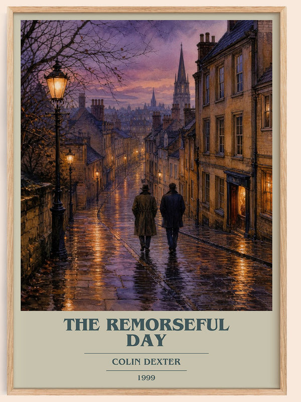 The Remorseful Day book cover book poster by Colin Dexter – framed literary art print