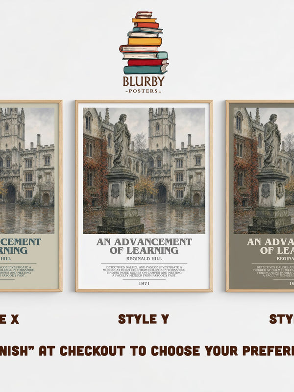 An Advancement of Learning bookish print in frame leaning in hallway – crime wall art
