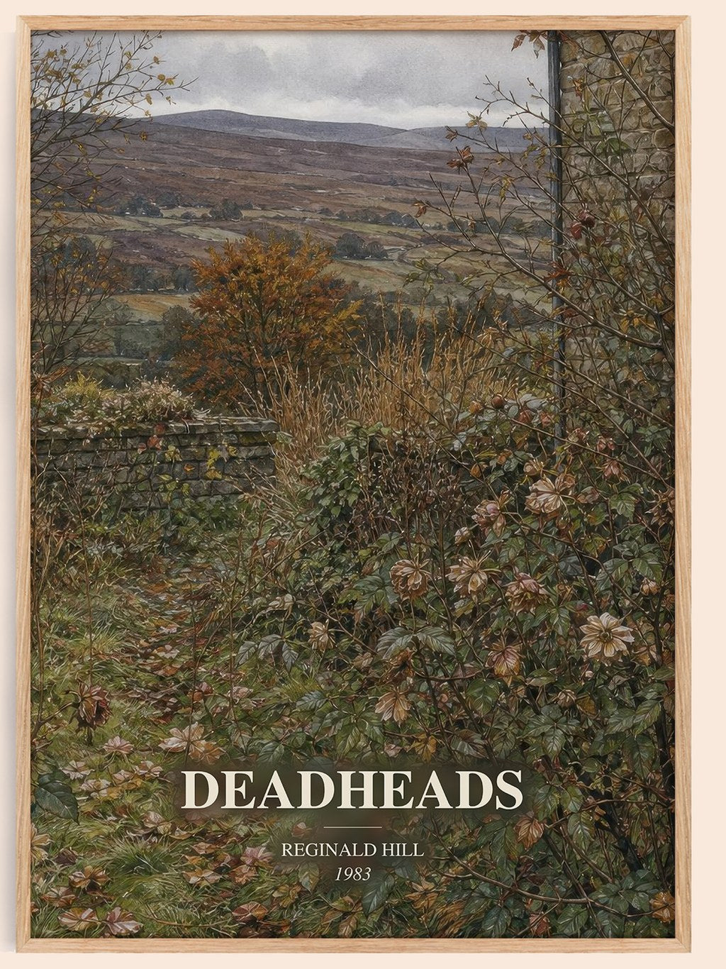 Deadheads watercolour book poster by Reginald Hill – framed literary art print