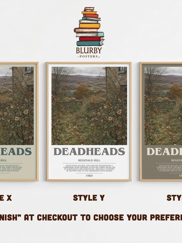 Deadheads bookish print in frame leaning in hallway – crime wall art