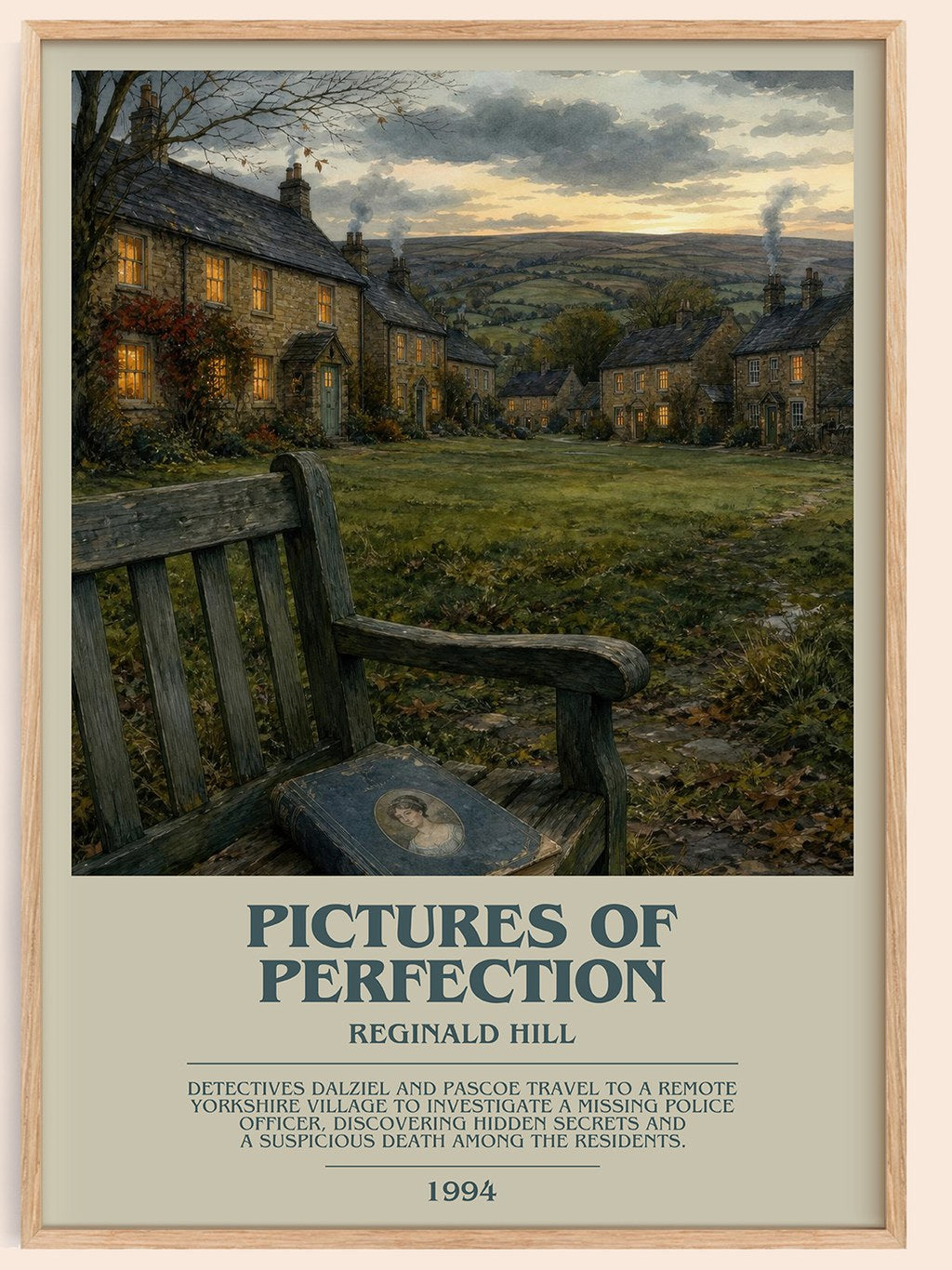 Pictures of Perfection bookish book poster by Reginald Hill – framed literary art print