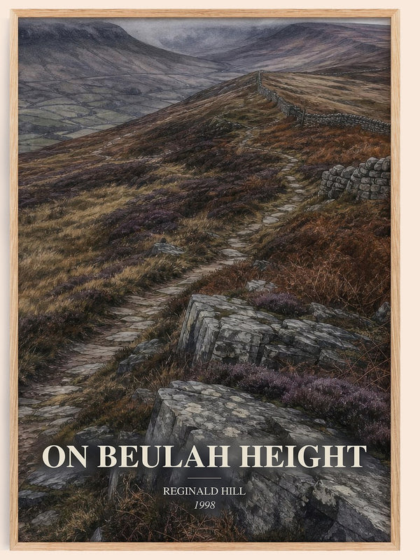 On Beulah Height watercolour book poster by Reginald Hill – framed literary art print