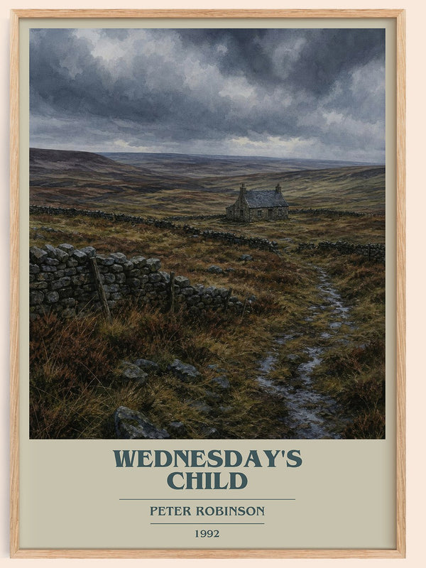 Wednesday's Child book cover book poster by Peter Robinson – framed literary art print