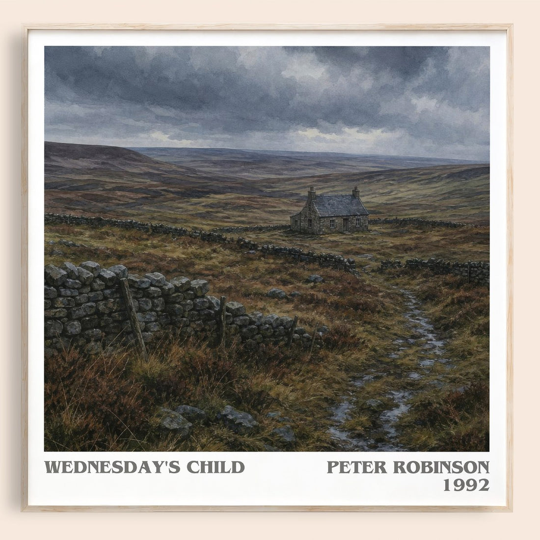 Wednesday's Child literary book poster by Peter Robinson – framed literary art print