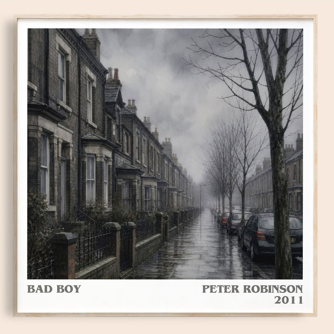 Bad Boy literary book poster by Peter Robinson – framed literary art print