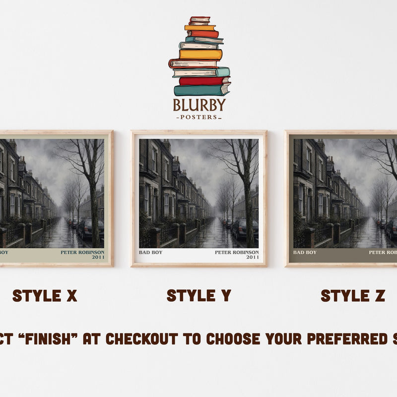 Bad Boy literary print in frame leaning in hallway – memoir wall art