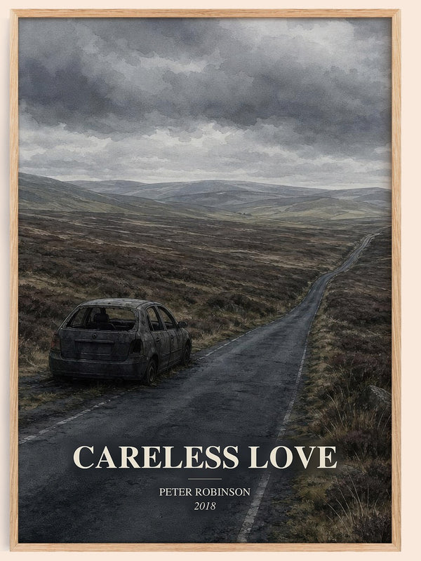 Careless Love watercolour book poster by Peter Robinson – framed literary art print