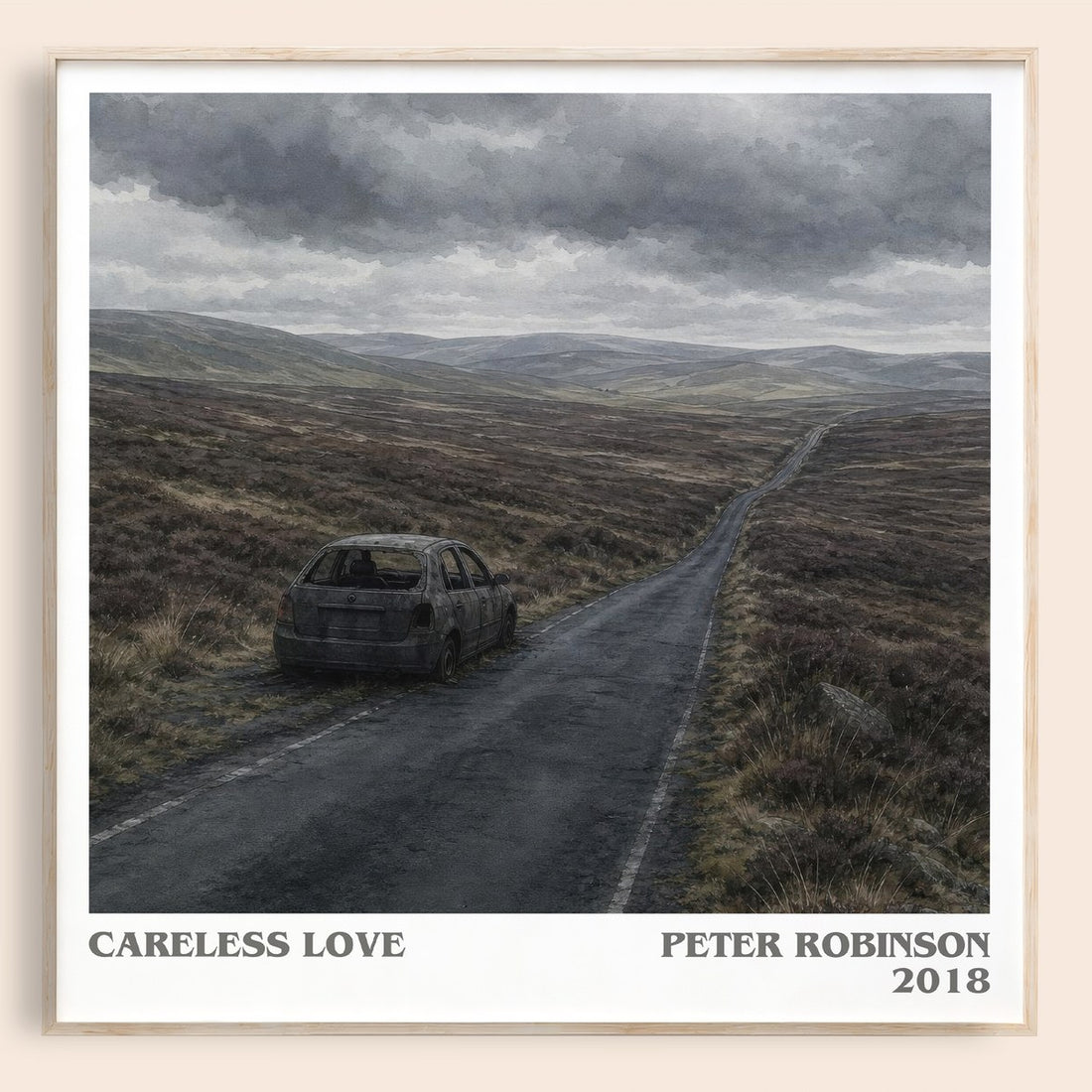 Careless Love literary book poster by Peter Robinson – framed literary art print