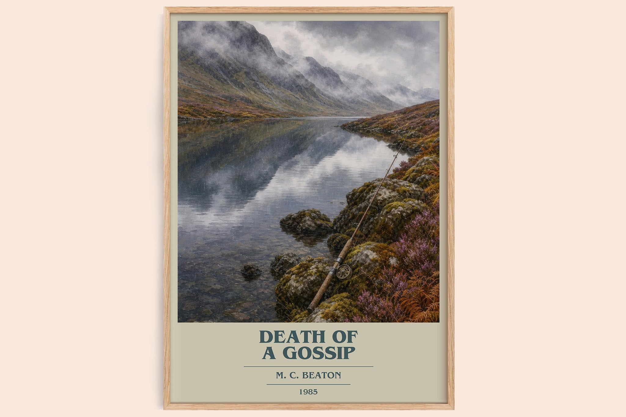 Death of a Gossip Book Cover Poster by M. C. Beaton