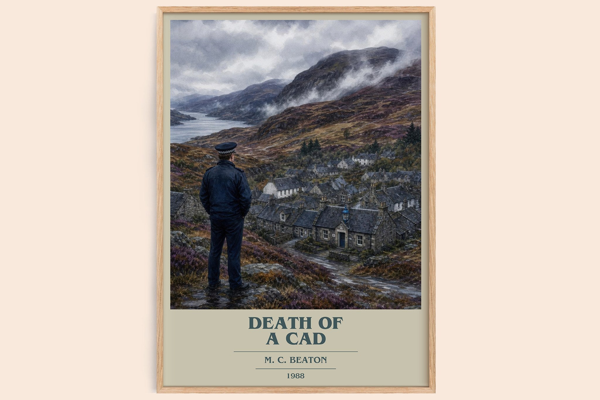 Death of a Cad Book Cover Poster by M. C. Beaton