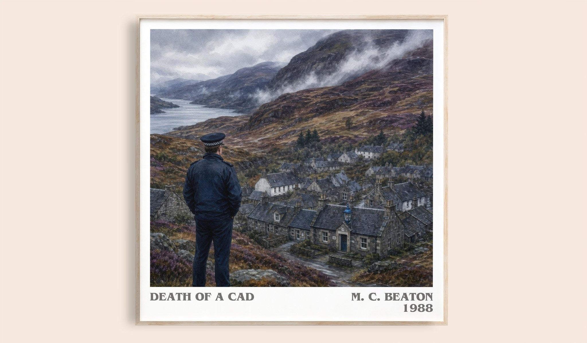 Death of a Cad Literary Art Print by M. C. Beaton