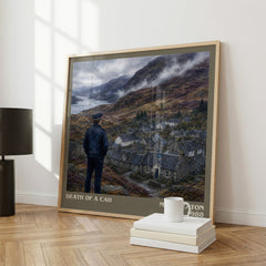 Death of a Cad literary print framed by window – literary home decor