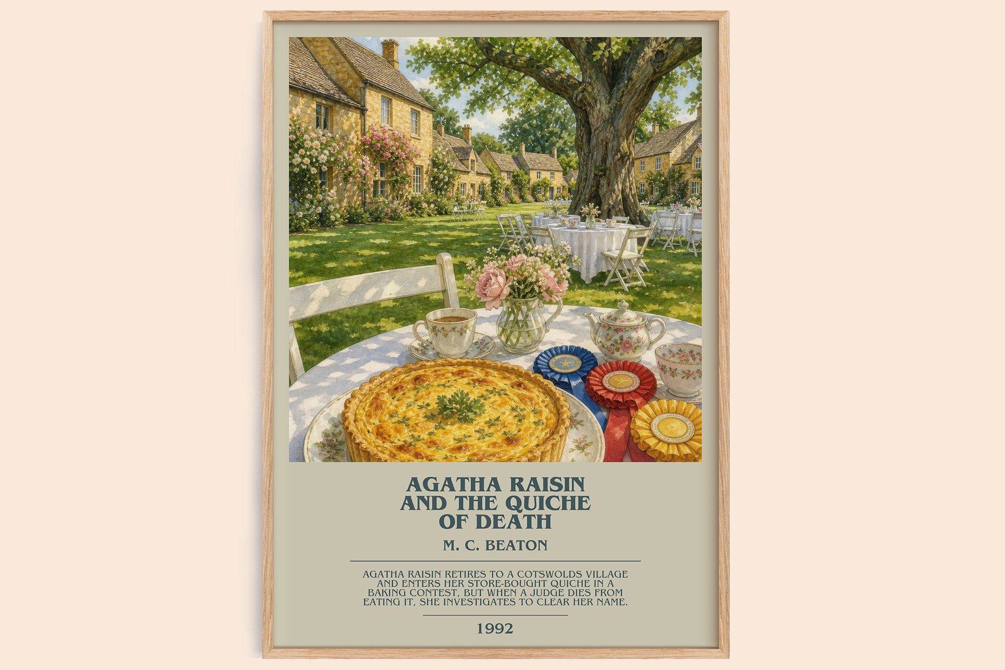 Agatha Raisin and the Quiche of Death Bookish Wall Art by M. C. Beaton
