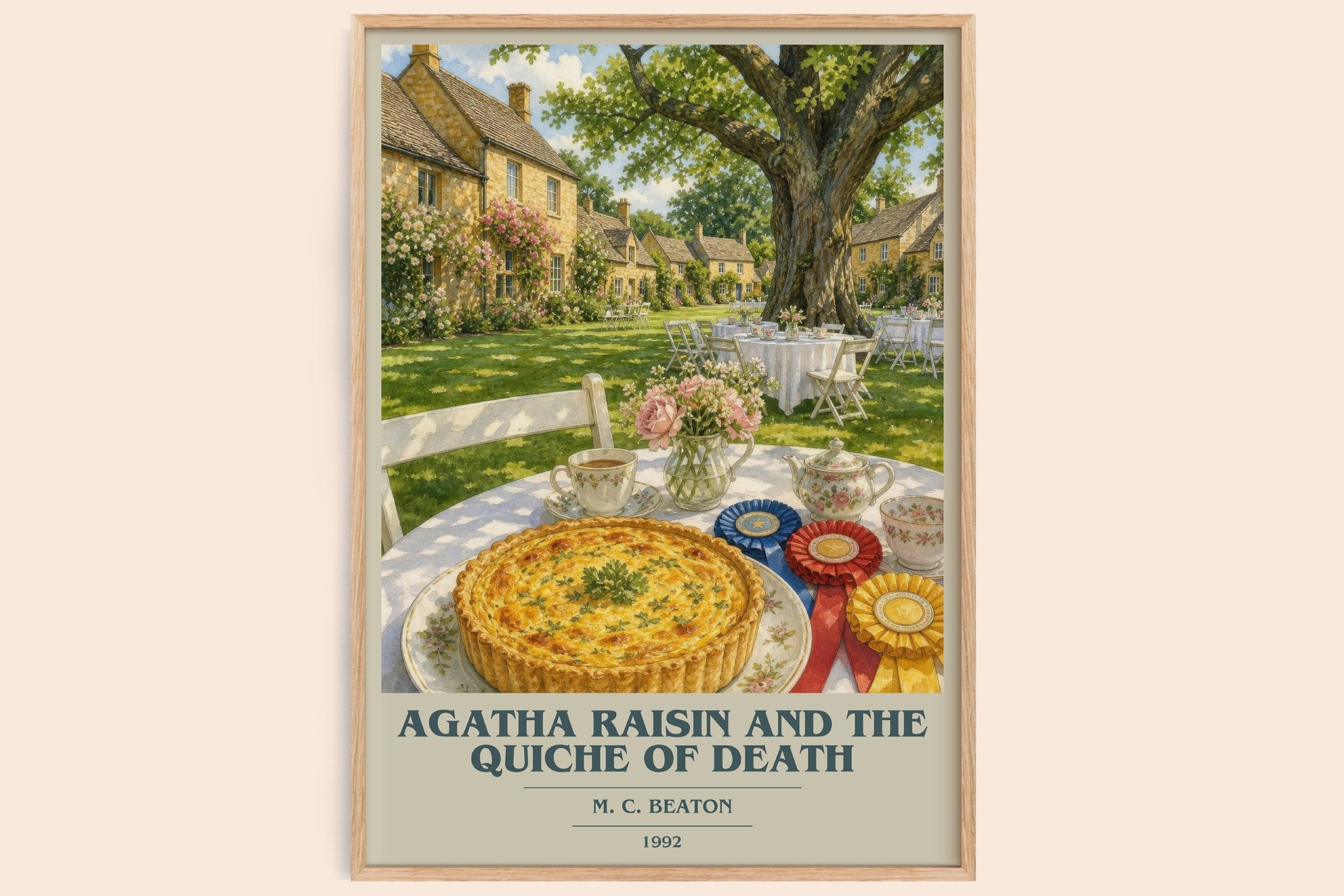 Agatha Raisin and the Quiche of Death Book Cover Poster by M. Beaton