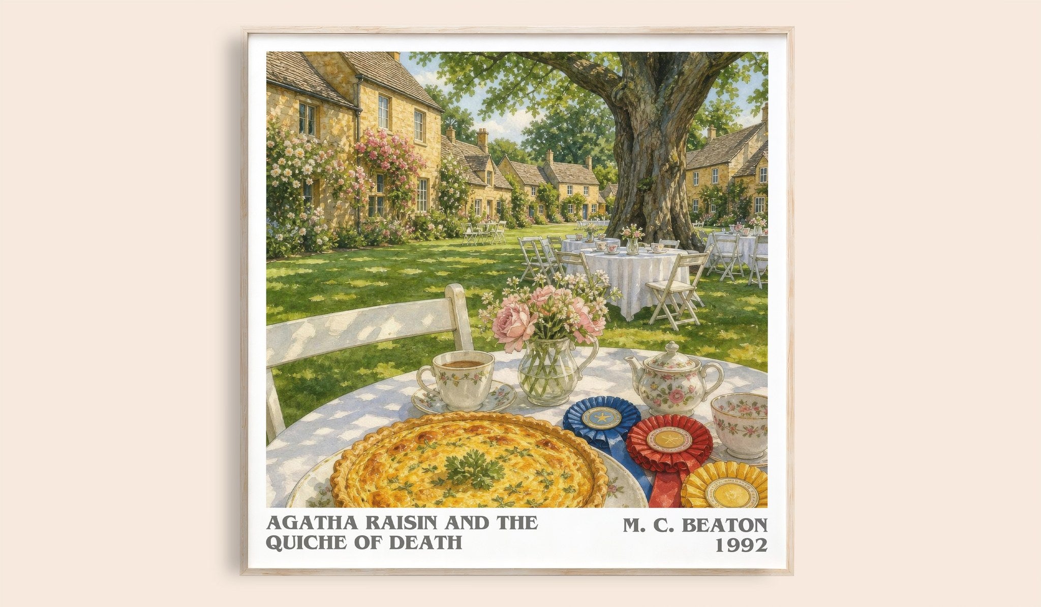 Agatha Raisin and the Quiche of Death Literary Art Print by M. Beaton