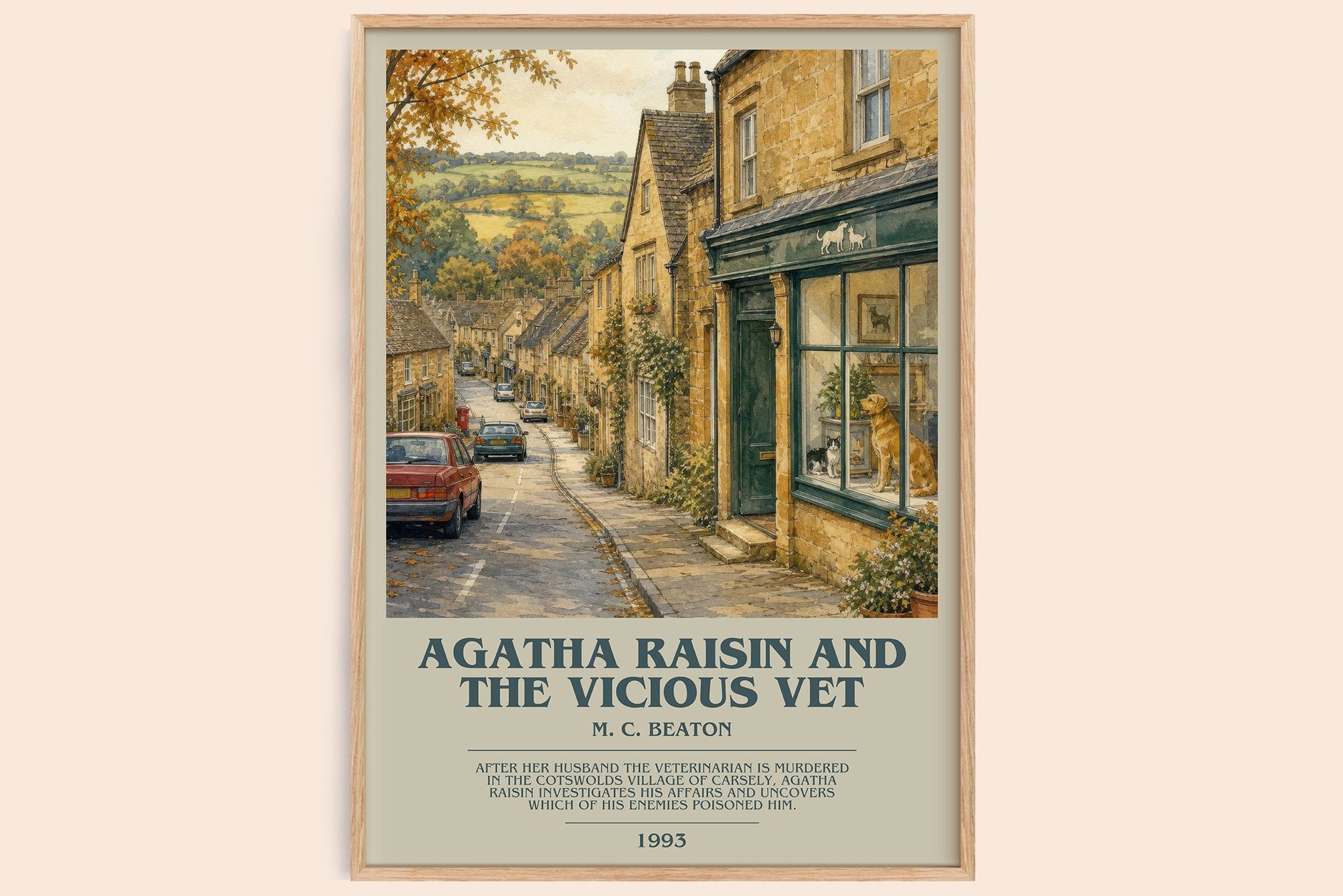 Agatha Raisin and the Vicious Vet Bookish Wall Art by M. C. Beaton