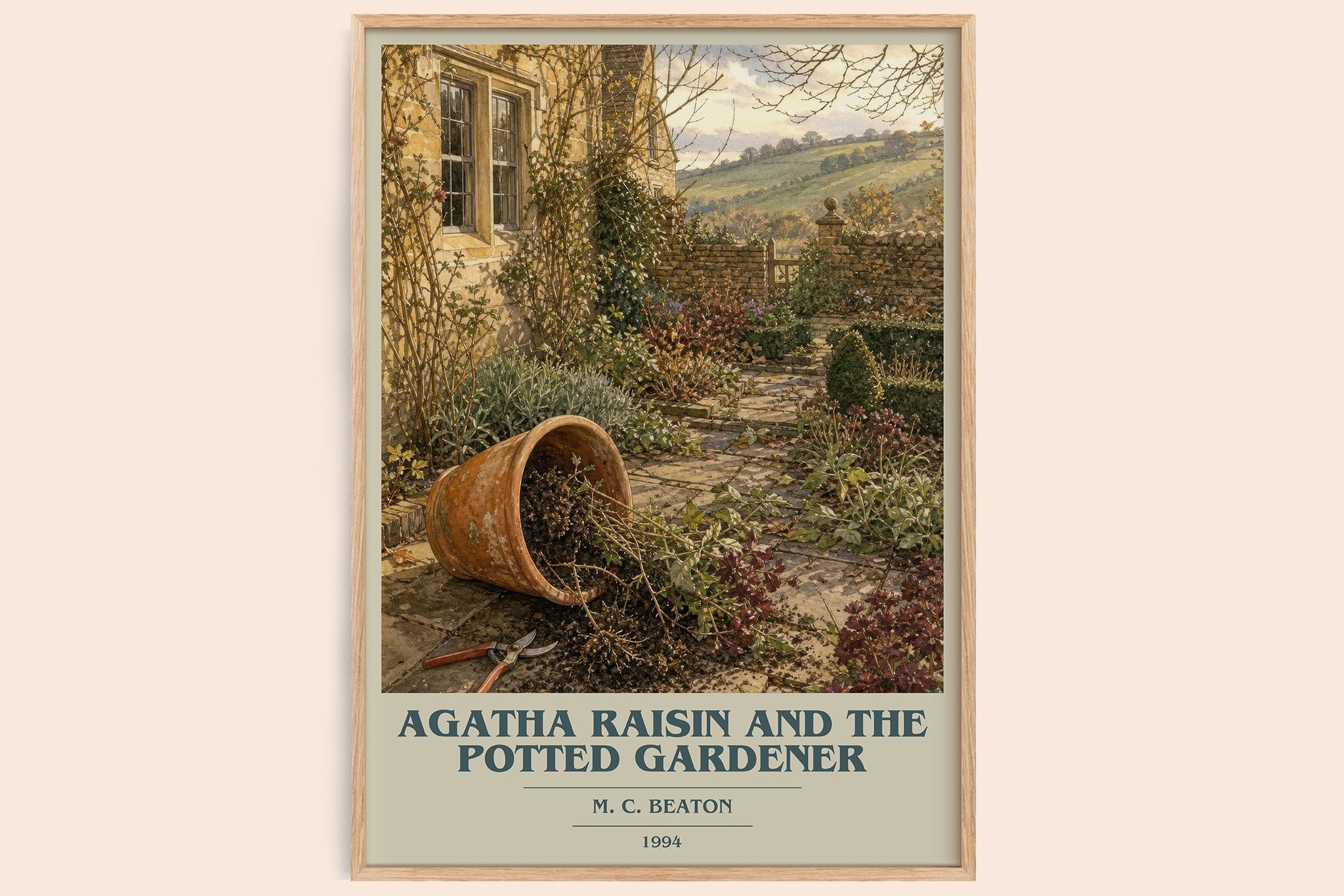 Agatha Raisin and the Potted Gardener Book Cover Poster by M. Beaton