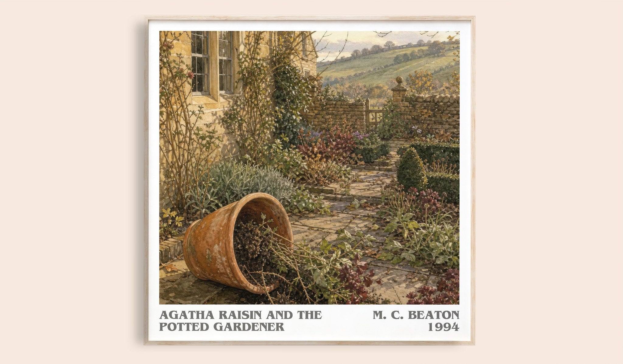 Agatha Raisin and the Potted Gardener Literary Art Print by M. Beaton