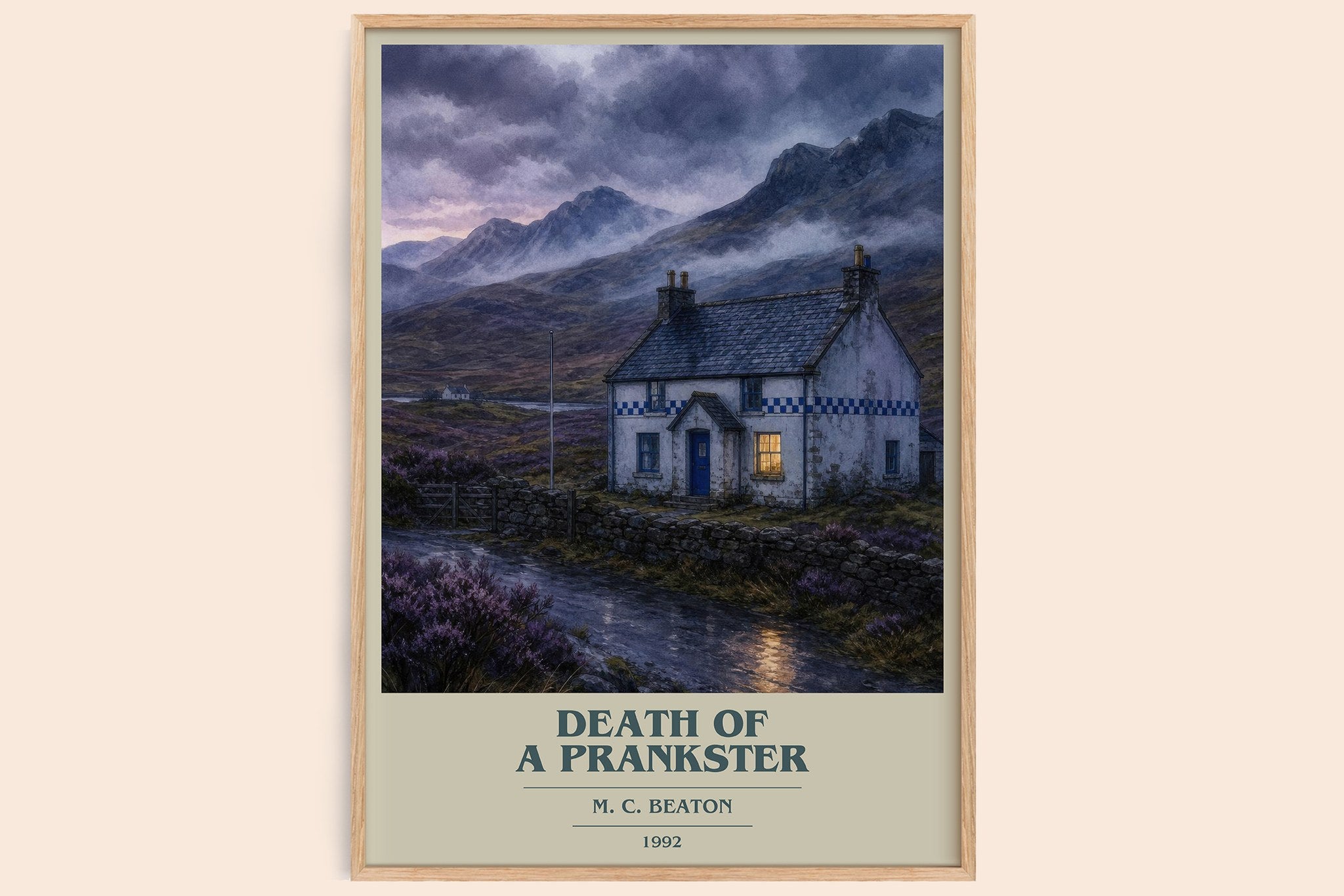 Death of a Prankster Book Cover Poster by M. C. Beaton