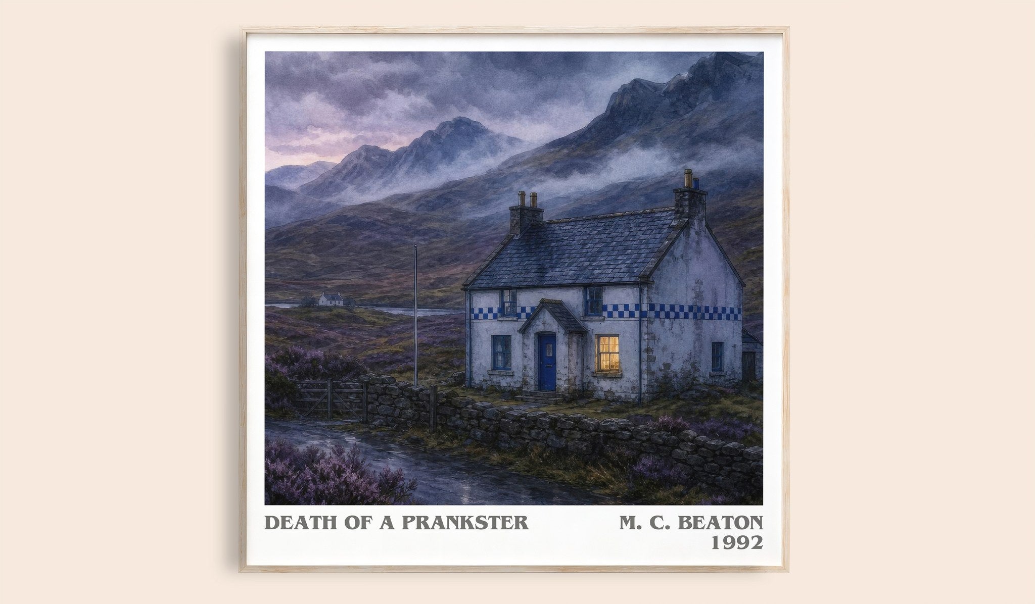 Death of a Prankster Literary Art Print by M. C. Beaton
