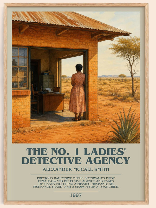 The No. 1 Ladies' Detective Agency bookish book poster by Alexander McCall Smith – framed literary art print