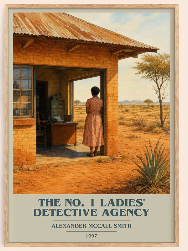 The No. 1 Ladies' Detective Agency book cover book poster by Alexander McCall Smith – framed literary art print
