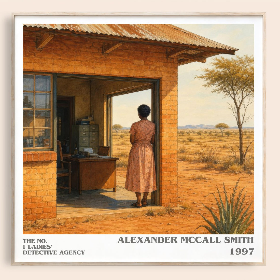 The No. 1 Ladies' Detective Agency literary book poster by Alexander McCall Smith – framed literary art print