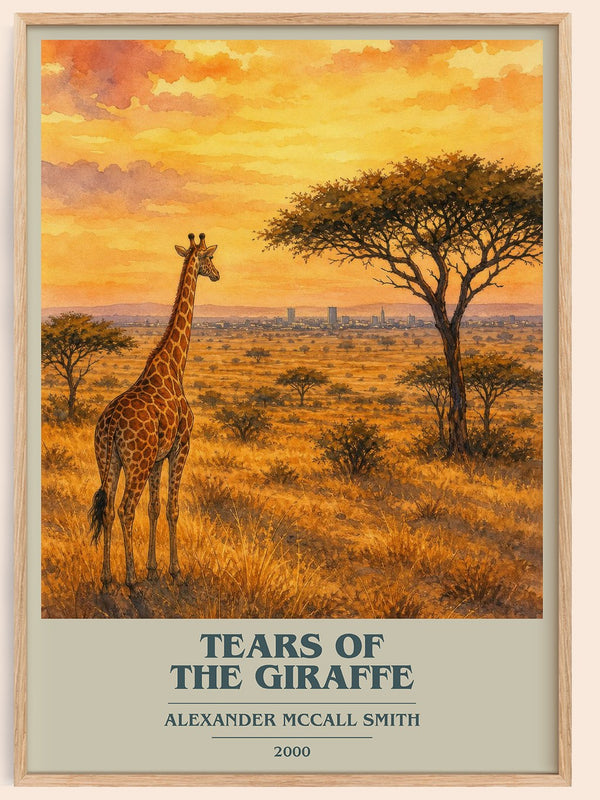 Tears of the Giraffe book cover book poster by Alexander McCall Smith – framed literary art print