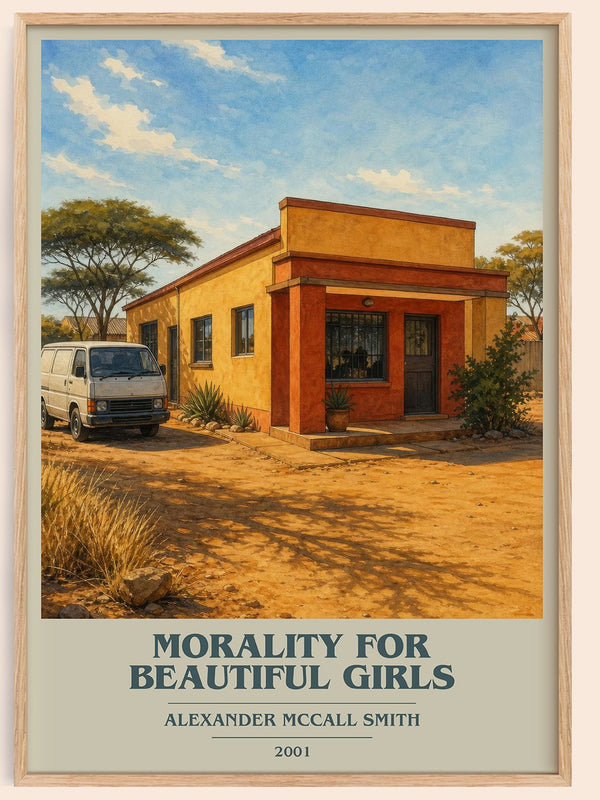 Morality for Beautiful Girls book cover book poster by Alexander McCall Smith – framed literary art print