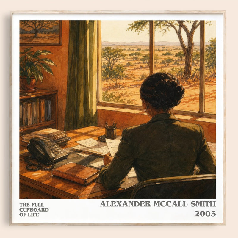 The Full Cupboard of Life literary book poster by Alexander McCall Smith – framed literary art print