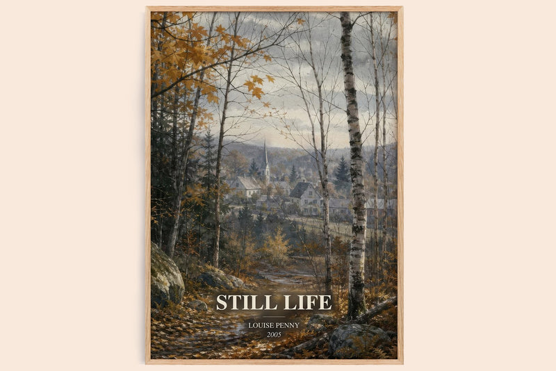 Still Life Book Watercolour Illustration by Louise Penny (Edge style)