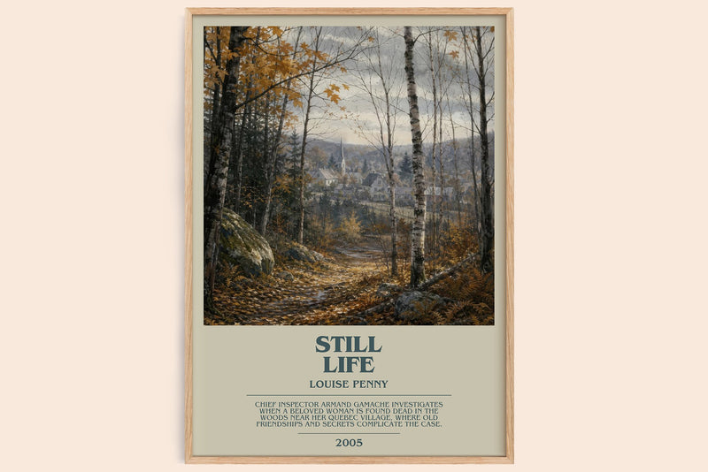 Still Life Bookish Wall Art by Louise Penny (Modern style)