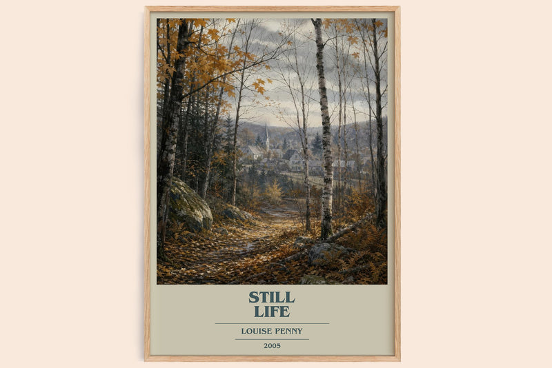 Still Life Book Cover Poster by Louise Penny (Modern Minimalist style)