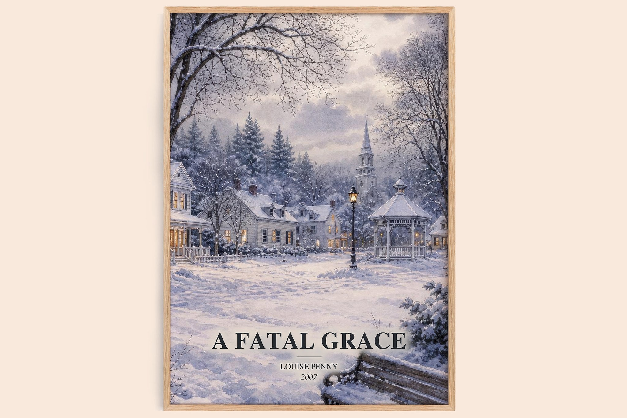 A Fatal Grace Book Watercolour Illustration by Louise Penny