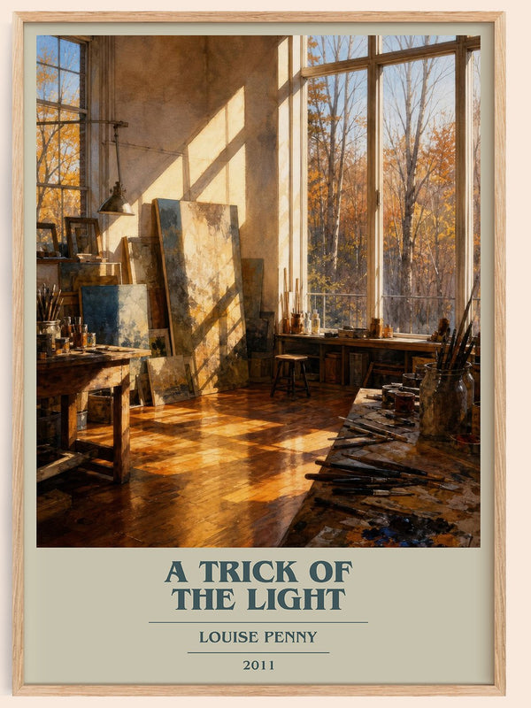 A Trick of the Light book cover book poster by Louise Penny – framed literary art print