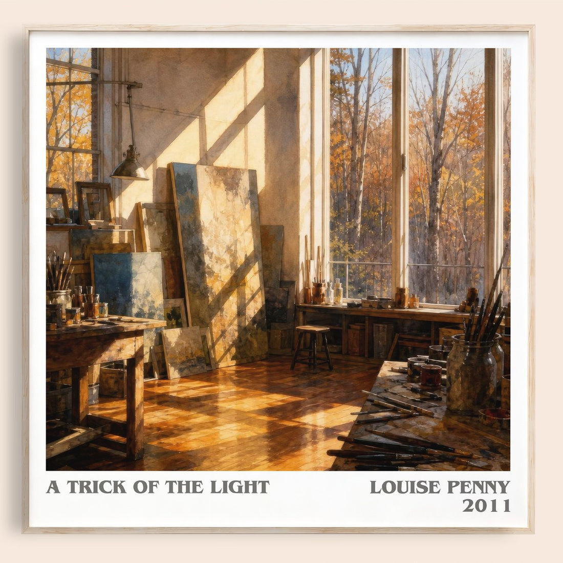 A Trick of the Light literary book poster by Louise Penny – framed literary art print
