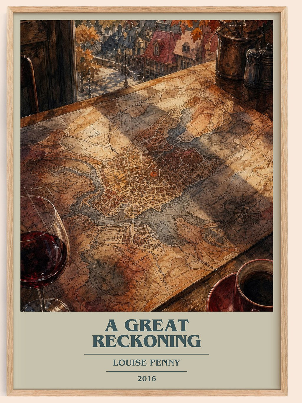 A Great Reckoning book cover book poster by Louise Penny – framed literary art print