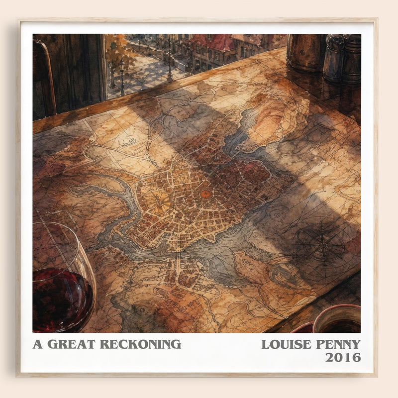 A Great Reckoning literary book poster by Louise Penny – framed literary art print
