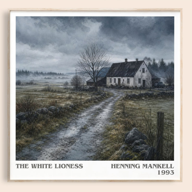The White Lioness literary book poster by Henning Mankell – framed literary art print