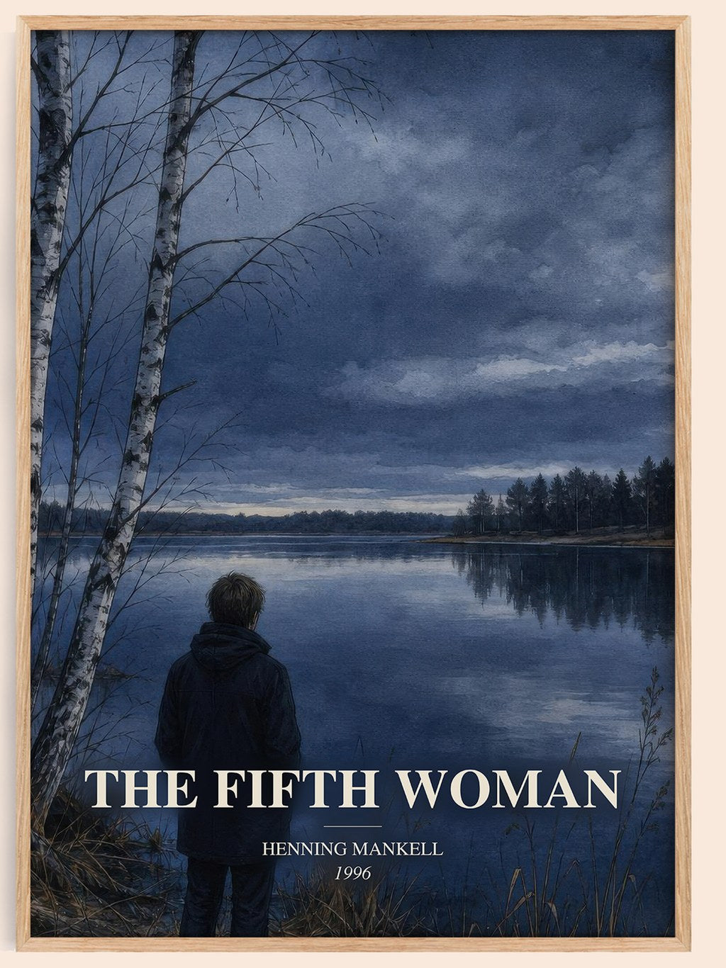 The Fifth Woman watercolour book poster by Henning Mankell – framed literary art print