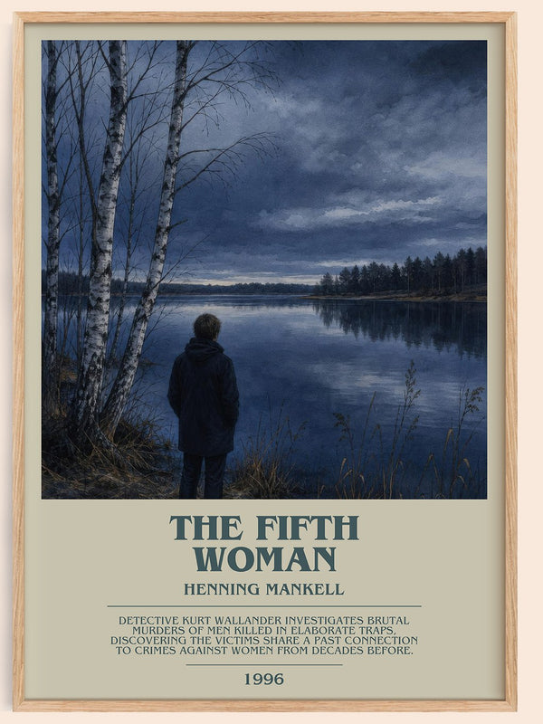 The Fifth Woman bookish book poster by Henning Mankell – framed literary art print